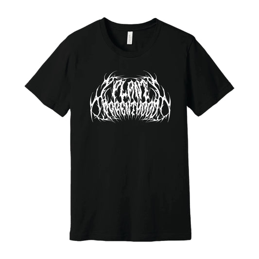 plant parenthood black metal logo tshirt