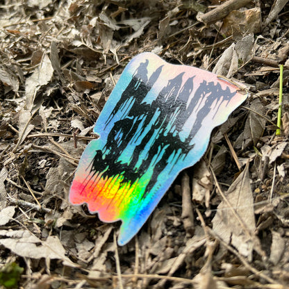 plant slut rainbow holographic decal