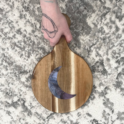 crescent moon serving board decorative tray